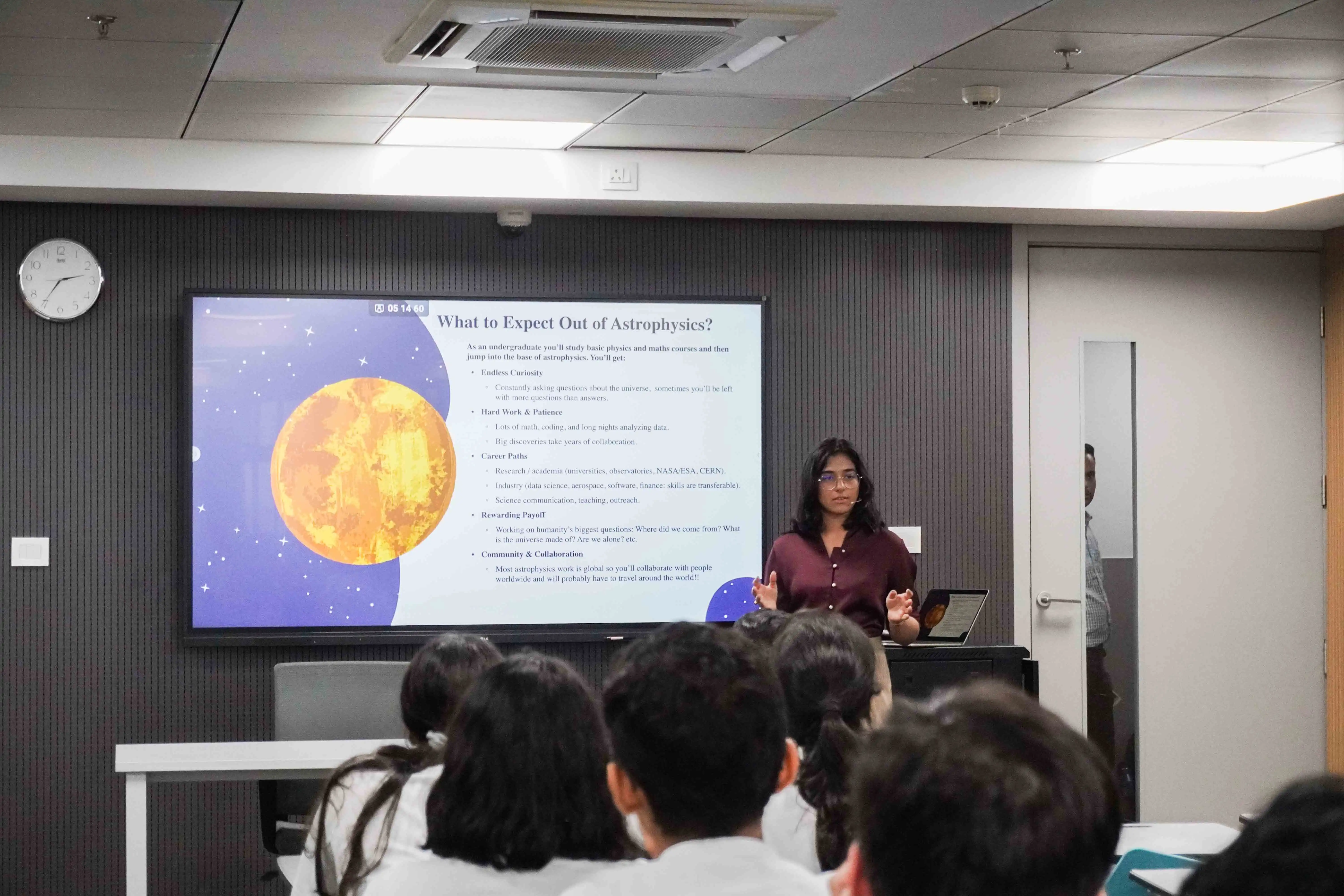 Stardust and Equation - Alumna Saptadwipa Mitra inspires Class XI & XII with ‘Stardust & Equation: T